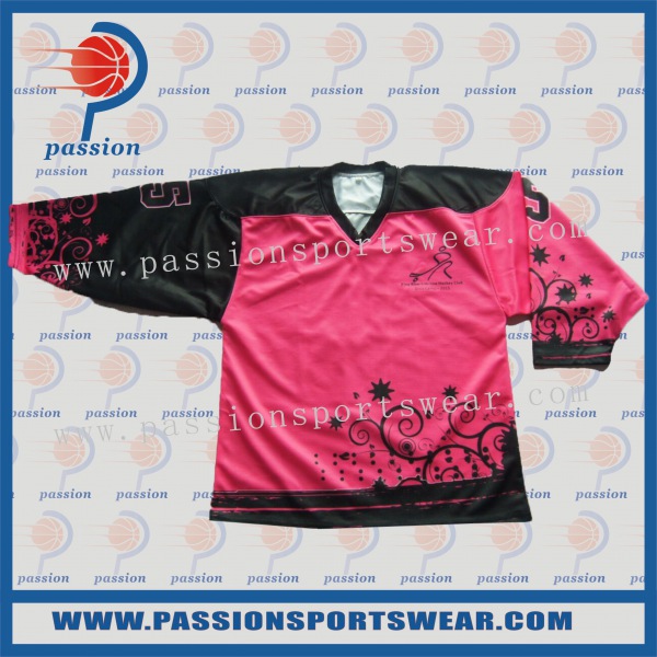 Girls Team Pink Hockey Jerseys