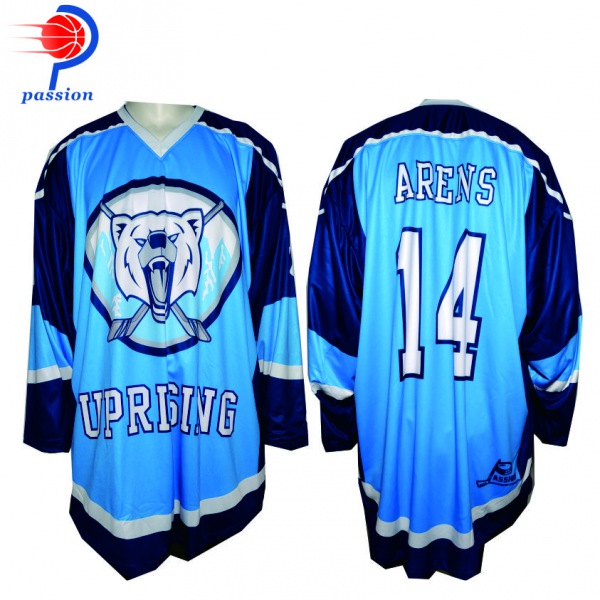 Navy Blue Baby Blue Reversible Hockey Jerseys