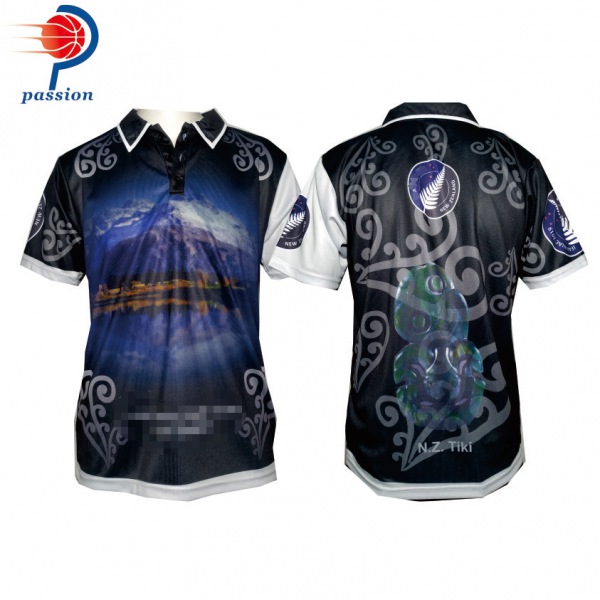 New Zealand Polo Shirts With Lake View Design