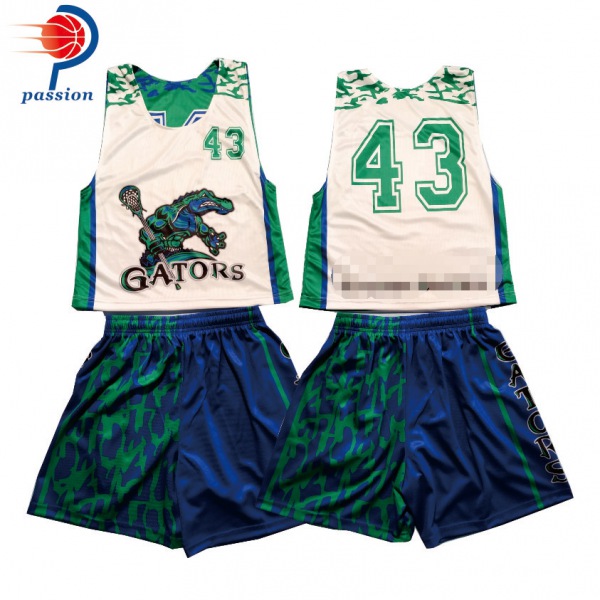 Green White Lacrosse Reversible Pinnies