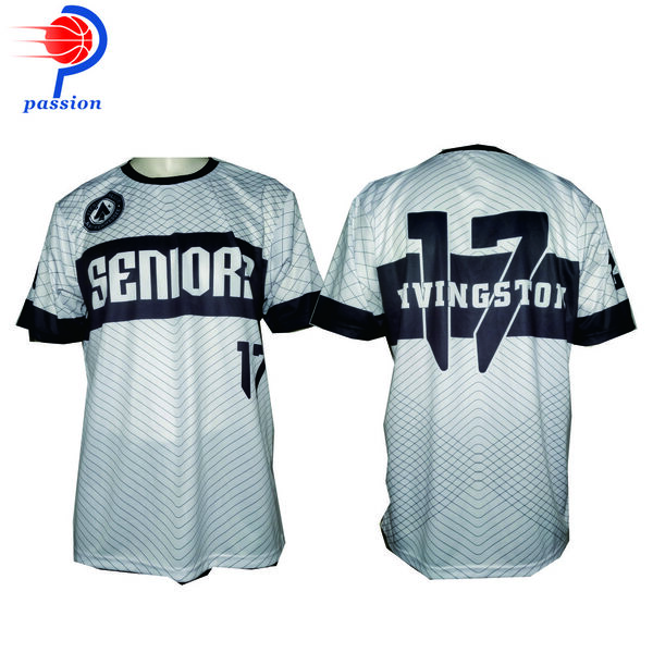 White Senior Team Short Sleeve Softball Jerseys with Crew Neck 