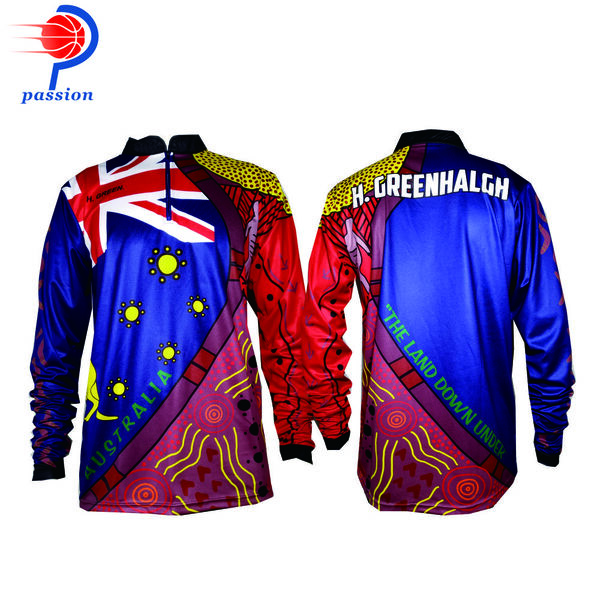 Custom Team Set Australian Flag BMX Cycling Shirts 