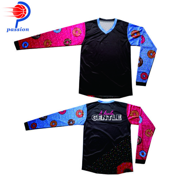 V Neck Custom Cool Design Sublimated BMX Jerseys