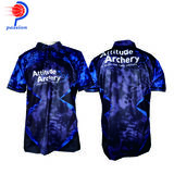 100%Polyester Quick Dry Material Men's Regular Cut Shooting Archery Shirts with Custom Team Designs