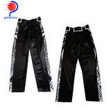 Best Quality Customizable Black Baseball Pants with Totem Pattern on Side Panels 