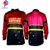 1/4 Zipper Moisture Wicking Red Black BMX Bike Shirts for Riders