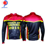 1/4 Zipper Red with Yellow Stripes Custom BMX Teamwear Shirts