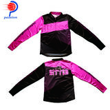 Sublimated Black Pink Colored Cycling Shirts