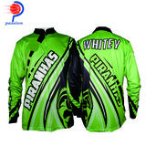  Green Black Shark Long Sleeve BMX Cycling Jerseys