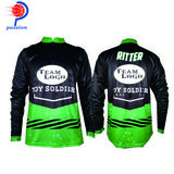 Black Green Long Sleeve Bike Jerseys