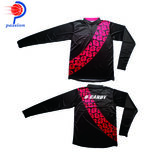 Black Red Flowers Quick Dry BMX Team Shirts