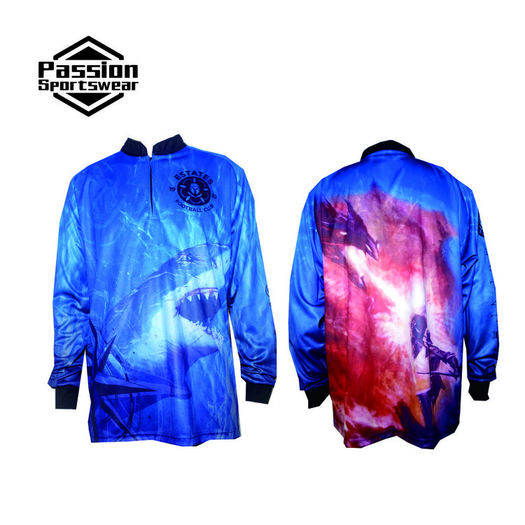 Blue Ocean 1/4 Zipper Up Long Sleeve Tournament Fishing Shirt