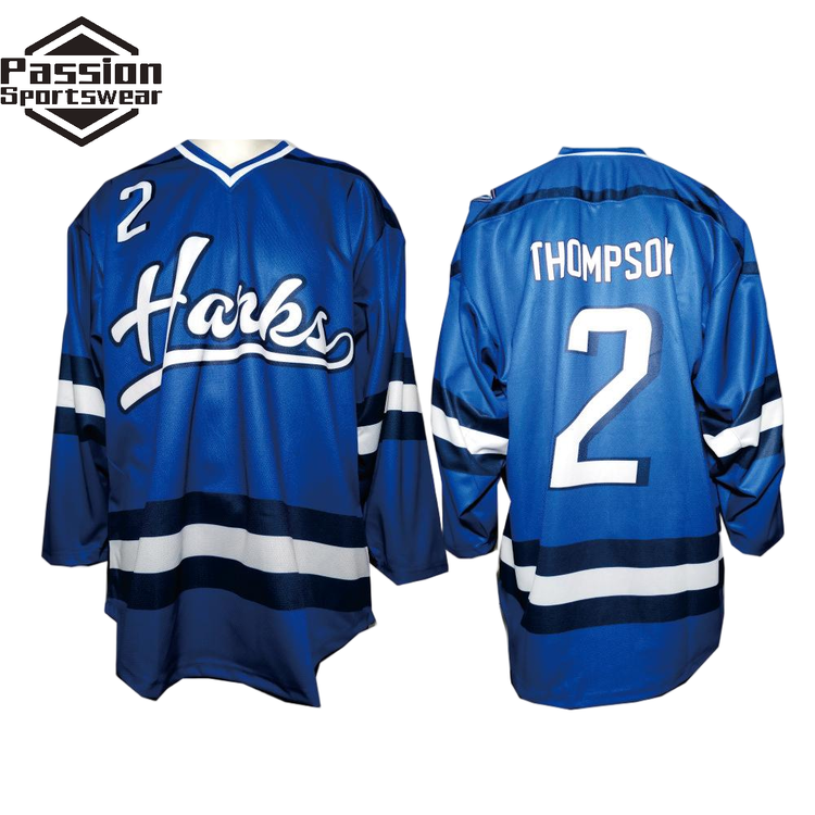 Royal Blue White Stripe  Ice Hockey Jerseys