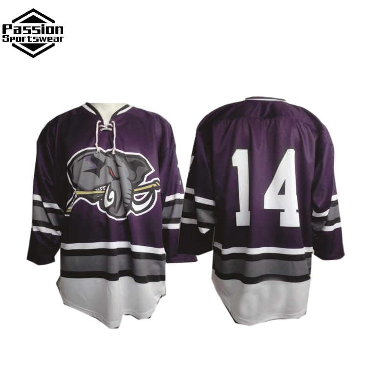 Purple Elephant Ice Hockey Jerseys 