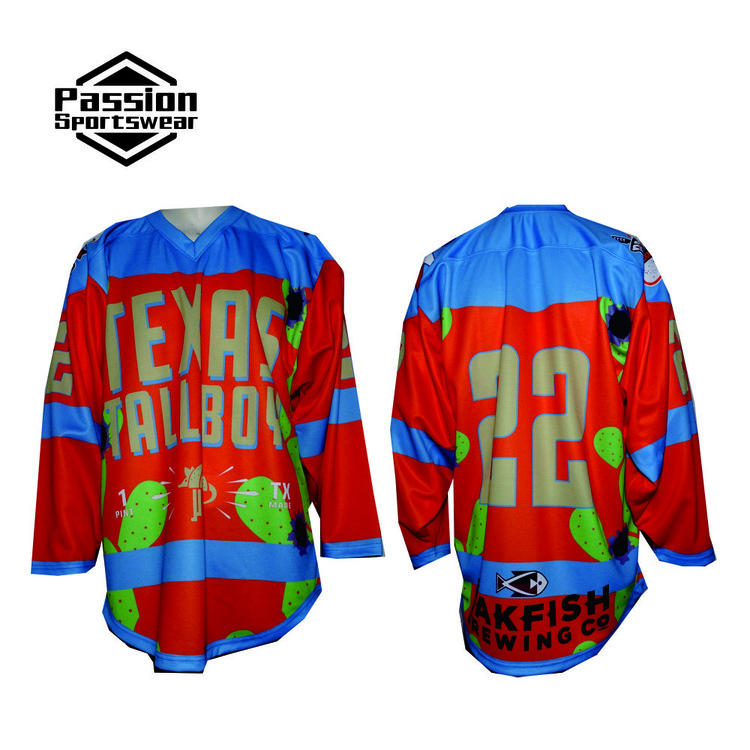 Texas Cactus Orange Blue Hockey Jerseys