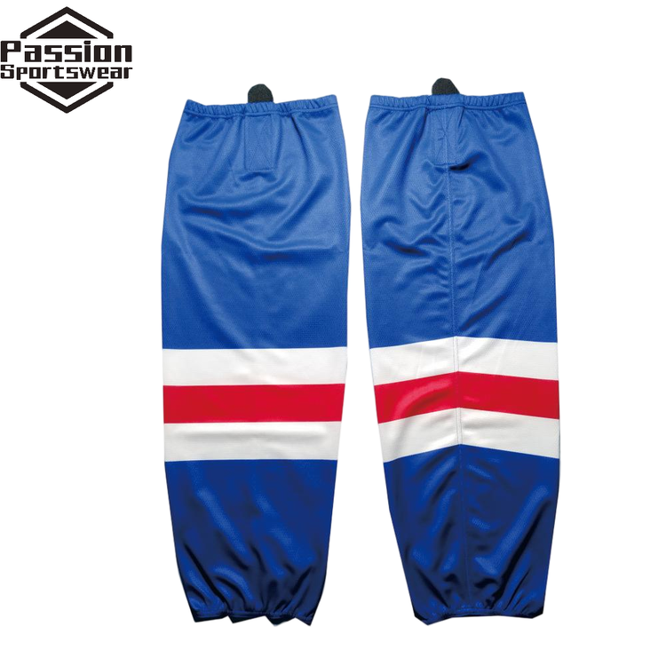 Blue Red Hockey Socks