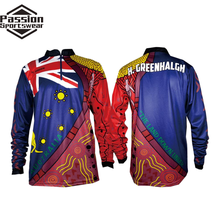 Custom Team Set Australian Flag BMX Cycling Shirts 