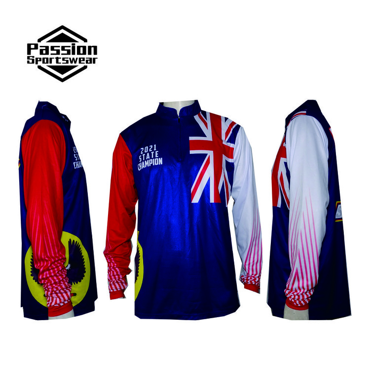 Flag Style Speedway UV Protection Long Sleeve Polo Shirt